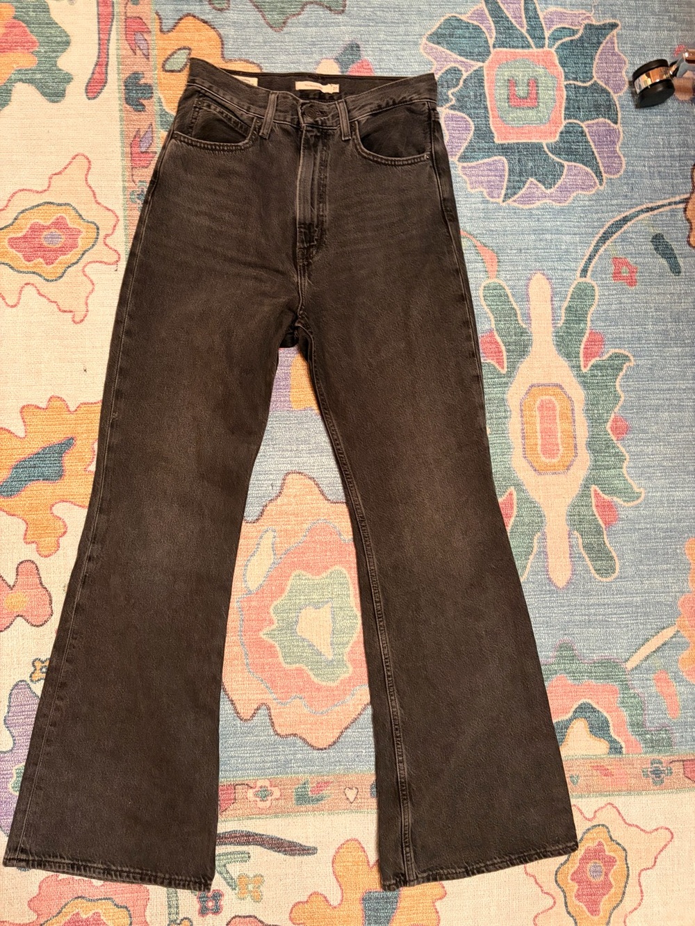 Levi's Washed Black Flare Jeans